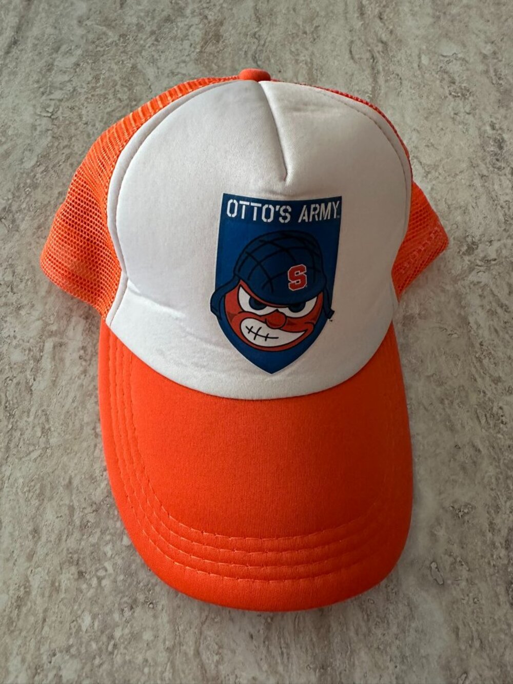 Otto's Army Syracuse Orange Trucker Hat Orange White Snapback Cap